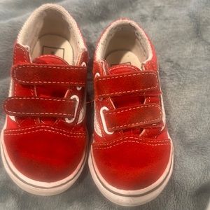 Toddler Red Vans Size 6.5